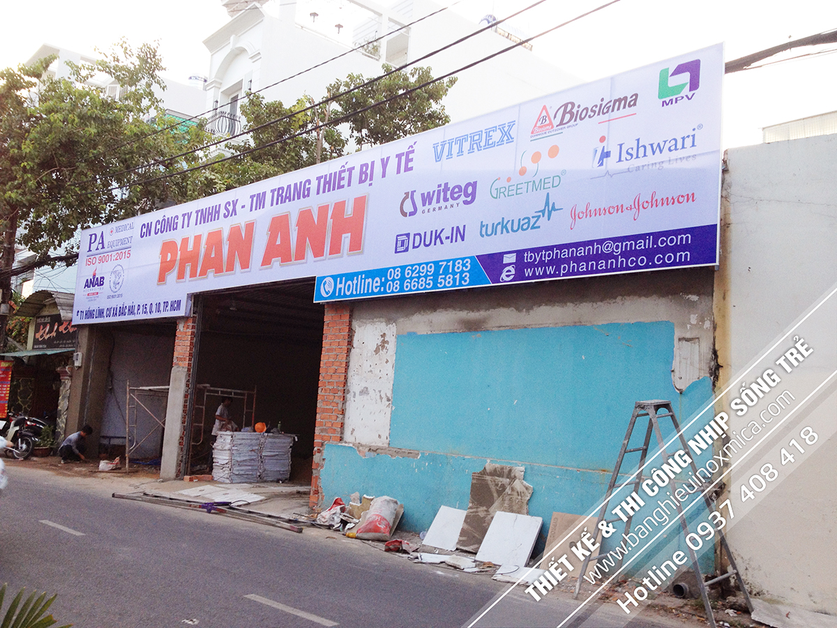 Thi công bảng hiệu Thiết bị y tế. Cư Xá Bắc Hải - Q. 10
